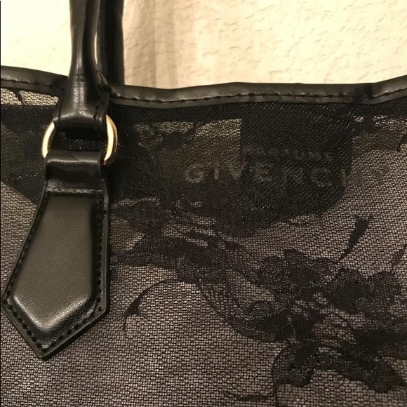 GIVENCHY Parfums Black Floral Lace Tote Bag - Picture 3 of 8